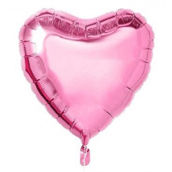 Kalp Folyo Balon Pembe 45 Cm