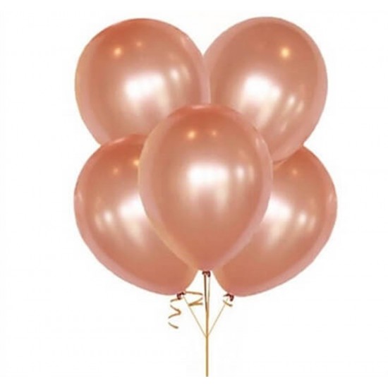 Metalik Balon Rose Gold Bronz 10 Lu Paket