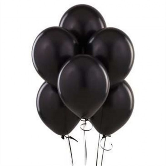 Metalik Balon Siyah 10 Lu Paket