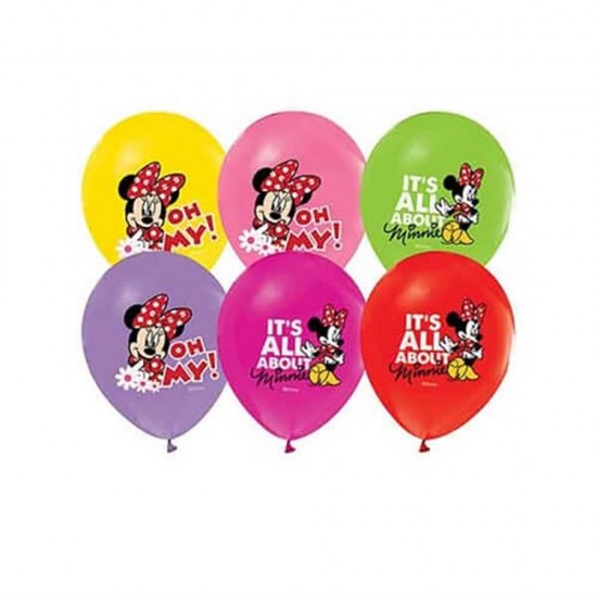 Minnie Mouse Temalı Lisanslı Balon 10 Adet