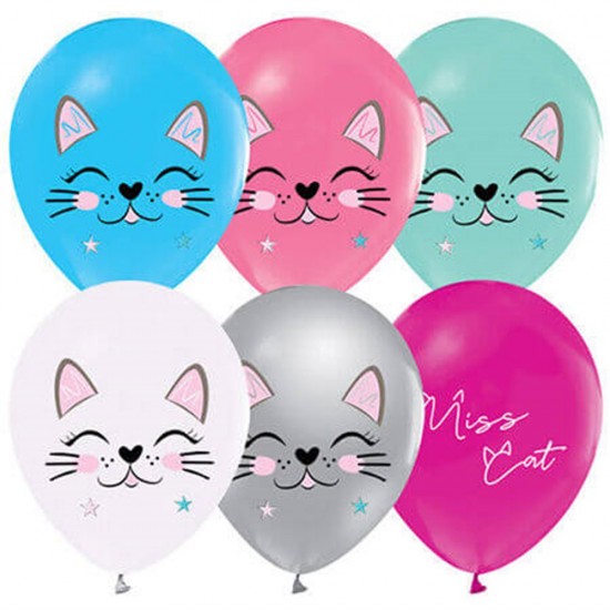 Miss Cat Temalı Lisanslı Balon 100 Adet