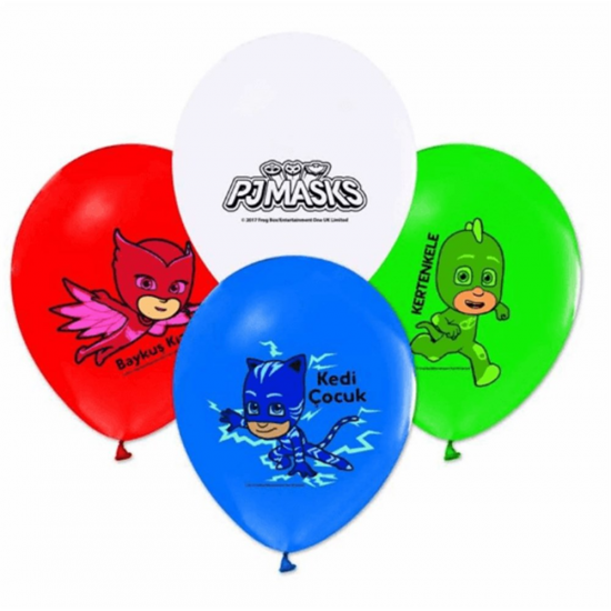 PJ Masks Temalı Lisanslı Balon 10 Adet