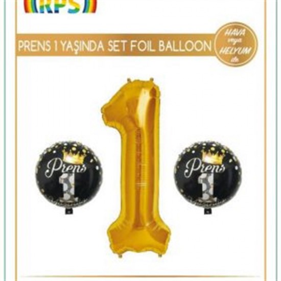 1 Yaşında Prens 3 Lü Set Gold 45Cm - 70 Cm