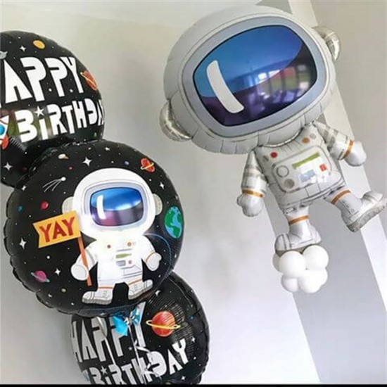 Astronot Kozmik Galaksi Folyo Balon Set 3Lü