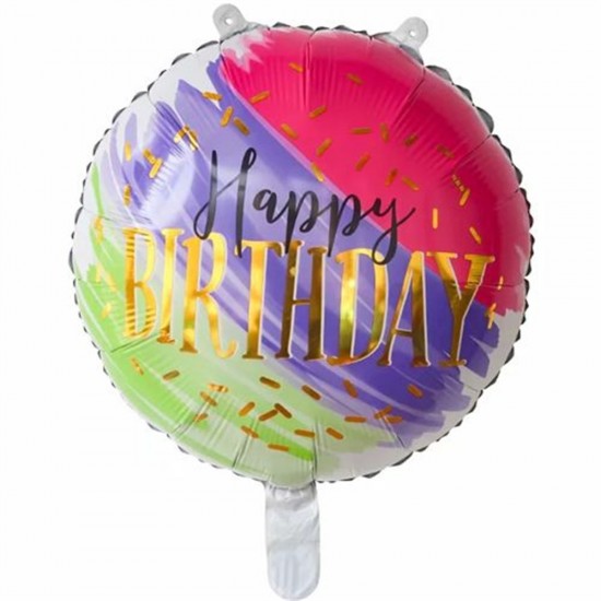 Folyo Balon Happy Birthday 45 Cm