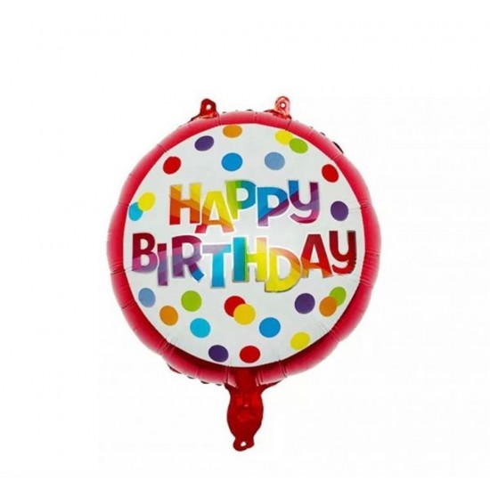 Folyo Balon Happy Birthday Kırmızı 45 Cm