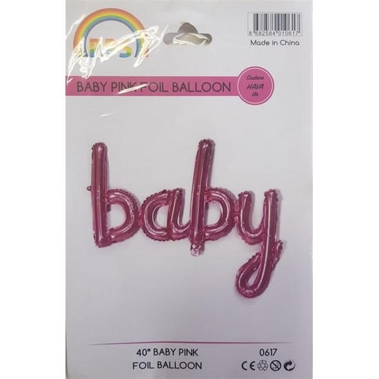 Baby İmza Folyo Balon Pembe 100 Cm