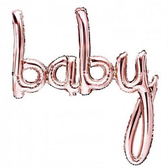 Baby İmza Folyo Balon Rose Gold (Bronz) 100 Cm