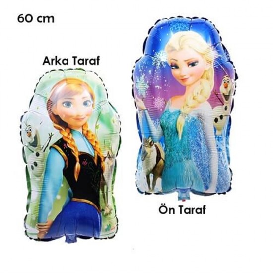 Frozen Elsa Anna Temalı Folyo Balon 60 Cm