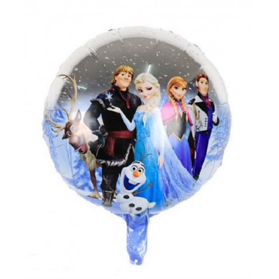 Frozen Elsa Temalı Yuvarlak Folyo Balon 45 Cm