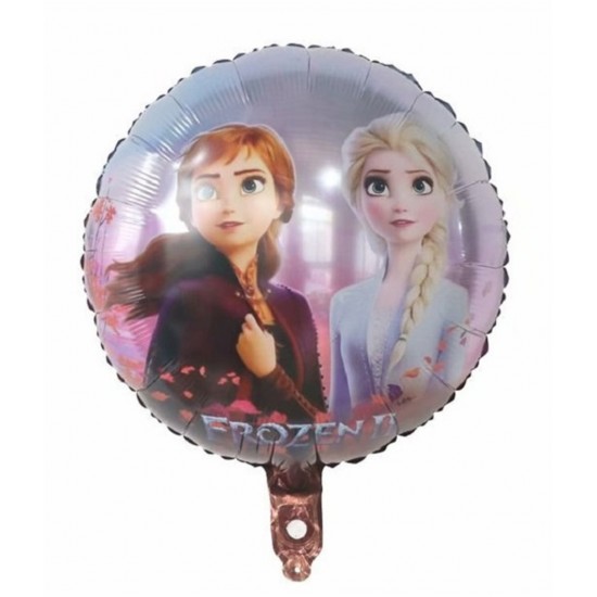 Frozenıı Elsa Temalı Yuvarlak Folyo Balon 45 Cm