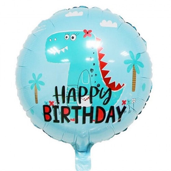 Happy Birthday Dinazor Temalı Folyo Balon 45 Cm