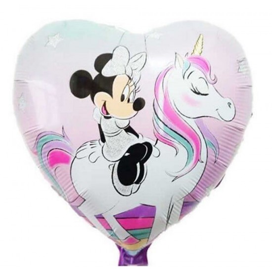 Minnie Mouse Unicorn Temalı Folyo Balon 45 Cm