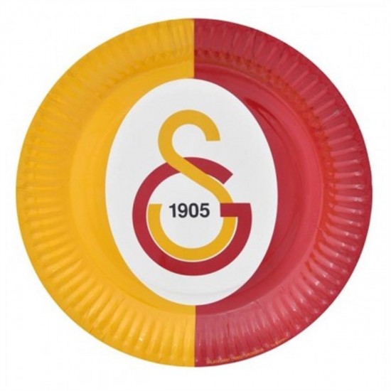 Galatasaray Lisanslı Karton Tabak 23Cm 8 Adet