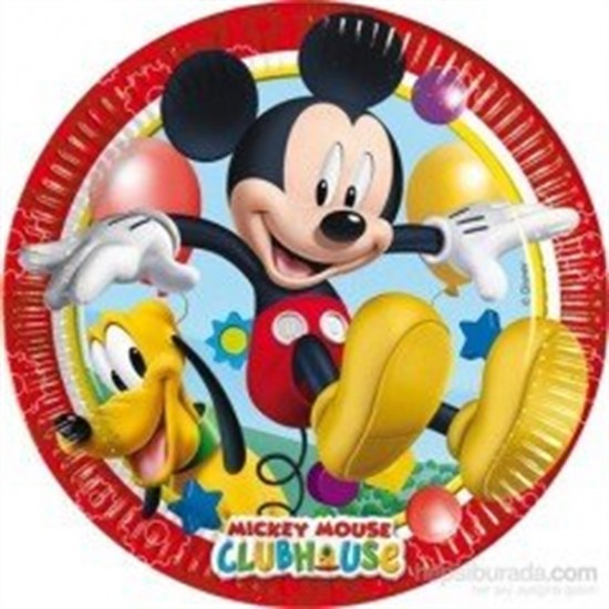 Micky Mouse Lisanslı Karton Tabak 23Cm 8 Adet