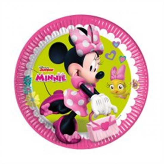 Minnie Mouse  Lisanslı Karton Tabak 23Cm 8 Adet