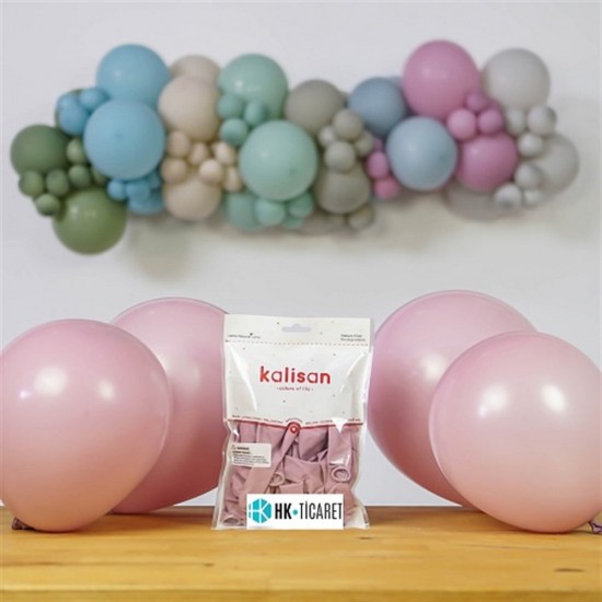 Retro Balon Toz Pembe 12 İnç 100 Adet