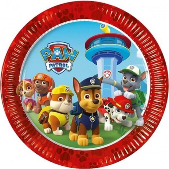 Paw Patrol  Lisanslı Karton Tabak 23Cm 8 Adet