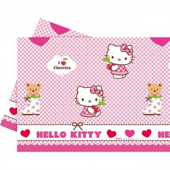 Hello Kitty Lisanslı Plastik Masa Örtüsü 120X180cm