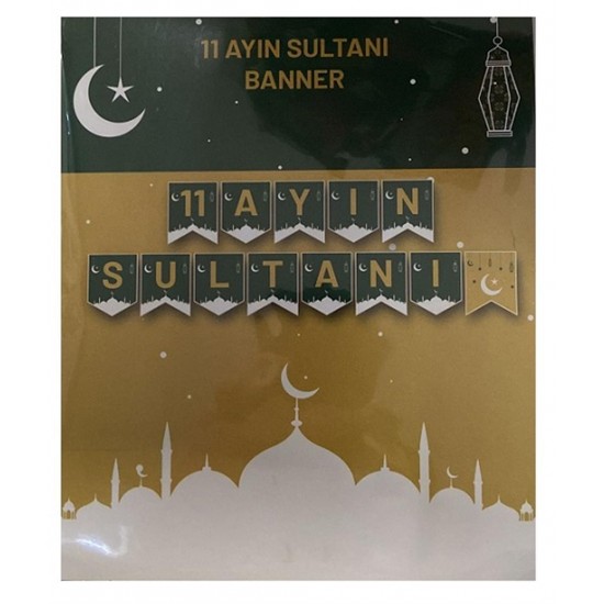 11 Ayın Sultanı Baskılı Zigzag Banner Kağıt Süs