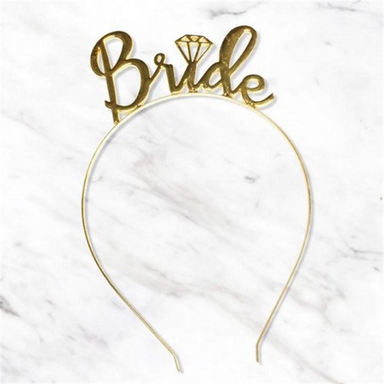 Bride To Be Gold Renk Metal Taç