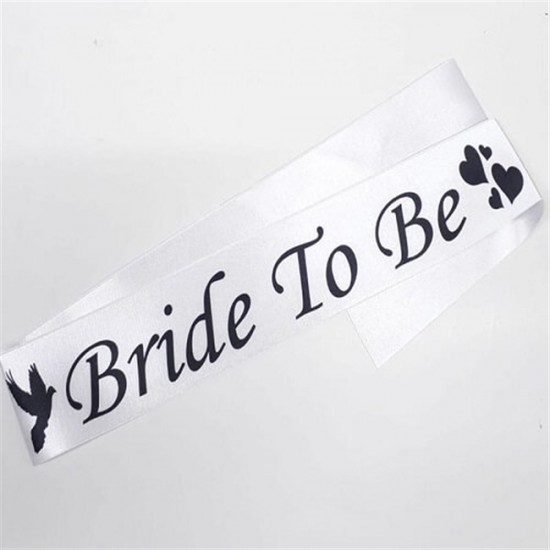 Bride To Be Kuşak Beyaz Üzeri Siyah