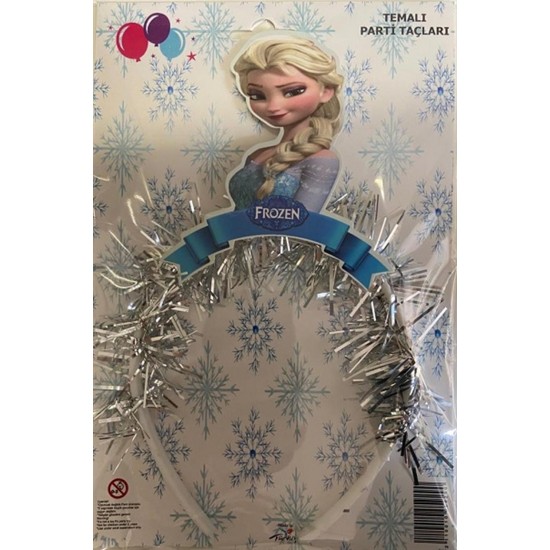 Frozen Elsa Temalı Plastik Simli Taç