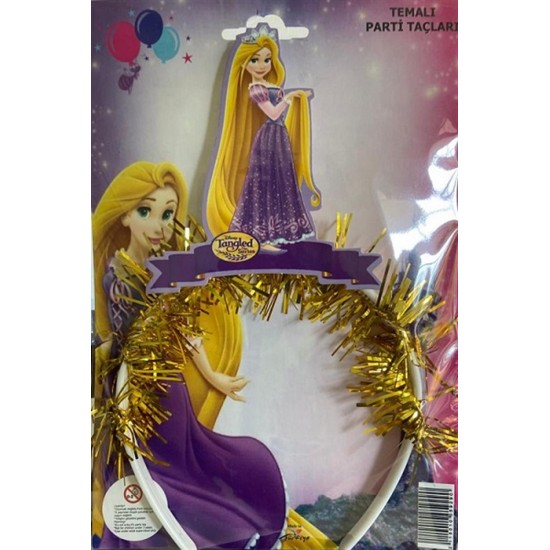 Prenses Rapunzel Temalı Plastik Taç