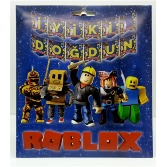 Roblox Temalı İyi Ki Doğdun Zigzag Banner Kağıt Süs